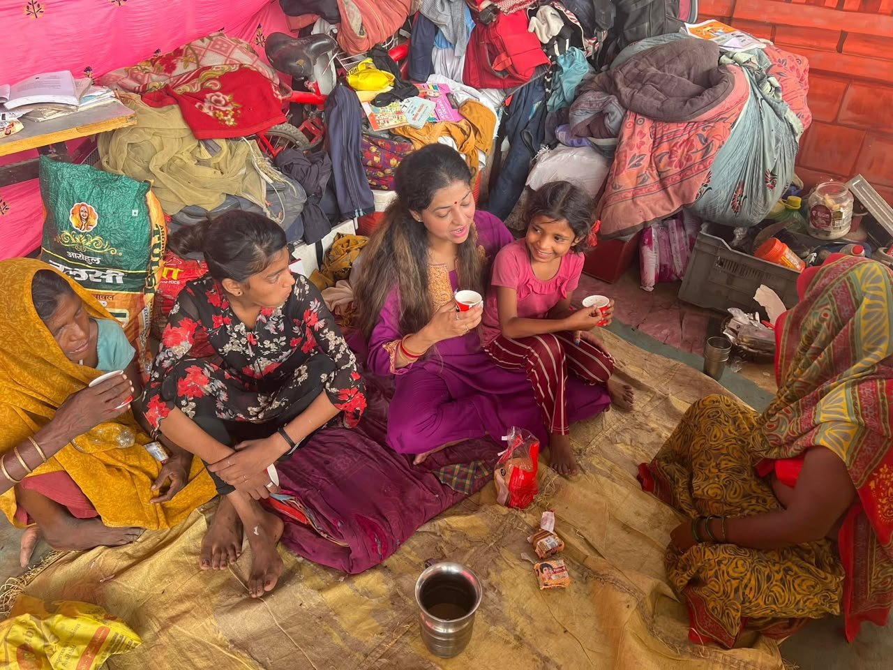 Streeroshni Trust team with women from the community